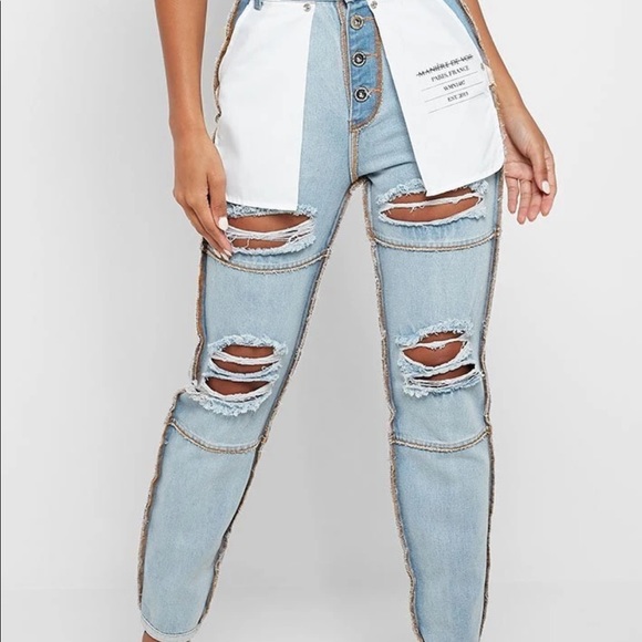 Denim ripped jeans BRAND NEW, TAGS - Picture 4 of 4